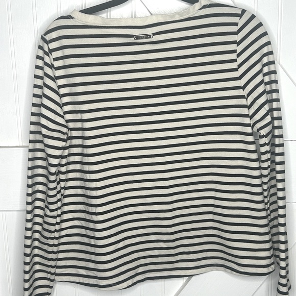 Betsy Johnson‎ Striped Long Sleeve Top with Lightning Bolt Embroidery Size Med. - Picture 2 of 7